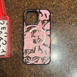 Casetify Pink and Black Artistic Phone Case